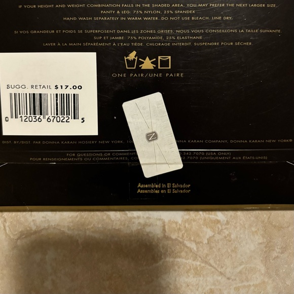 Donna Karan New York pantyhose size large in dark nude color - Picture 7 of 8